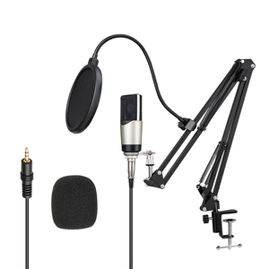 Condenser Microphone Phantom Power StandとCable Pop FilterウインドスクリーンRadioためStudio Recording有線マイク - Product Image 4