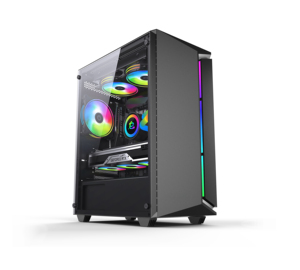 Nuevo diseño de caja de la computadora de juegos Personalizar Precio de fábrica 3 lados de vidrio templado Gamer PC Case ATX PC Gabinete - Product Image 1