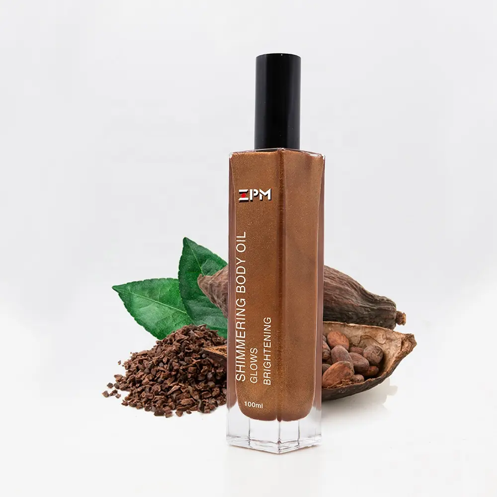 Zpm Oem/Odm Private Label Make-Up Geboren Om Te Gloeien Vloeibare Illuminator Bronzen Body Shimmer Olie