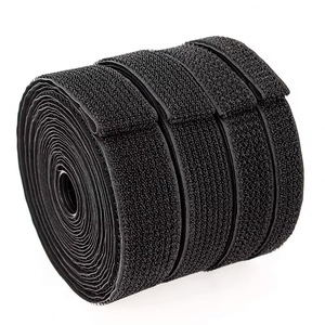 High Quality Custom <strong>Hook</strong> <strong>Loop</strong> <strong>on</strong> One <strong>Side</strong> 38mm Black Nylon Fabric Magic Velcroes Self Adhesive <strong>Hook</strong> and <strong>Loop</strong> <strong>on</strong> the <strong>Same</strong> <strong>Side</strong> - Product Image 3
