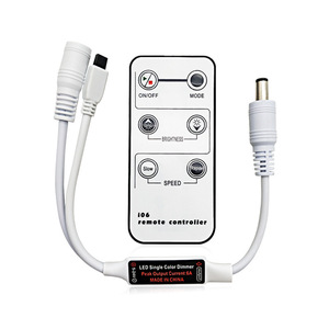 DC12V 6A IR6キーLEDストリップ調光器ミニリモコン調光器単色LEDストリップコントローラー用 - Product Image 1