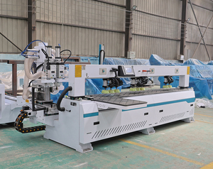Çok fonksiyonlar yatay sondaj makinesi dolap kapı kilidi delik delme otomatik Cnc yan delme kanal açma makinesi - Product Image 5
