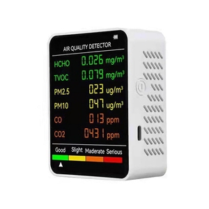 Monitor OLED de calidad del aire para interiores, Detector PM2.5/PM10, Control de aplicación Android, fuente de energía eléctrica para coche doméstico - Product Image 1