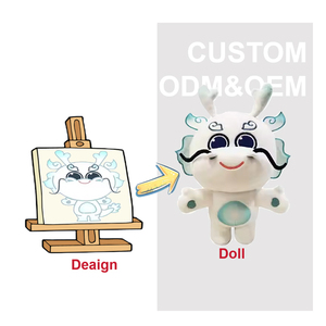 Aanpasbare 100% Polyester Zacht Dier Geborduurd Custom Plushies Pp Katoen Vulling Stress Reliëf Begeleiden Unisex Verjaardag - Product Image 1