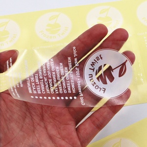 Özelleştirmek Logo etiketleri şeffaf Logo çıkartması altın folyo damgalama temizle Pet <span class=keywords><strong>Sticker</strong></span> CMYK baskı etiket küçük iş için - Product Image 1