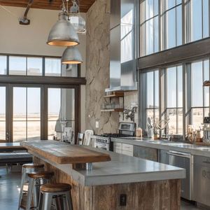 Dijual desain Barndominium Modern menakjubkan kabinet dapur dengan pulau cantik - Product Image 6