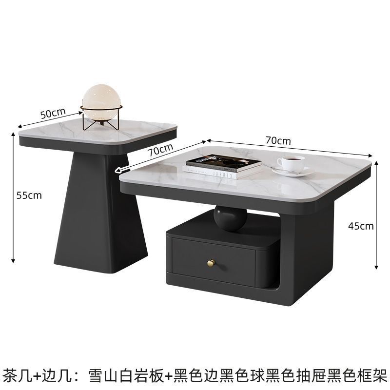 Black Frame Snow Mountain White Rock Slab 7050 Combination