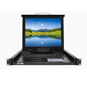 17英寸10-16 KVM开关液晶VGA控制台1U机架屏幕KVM开关库存 - Product Image 1