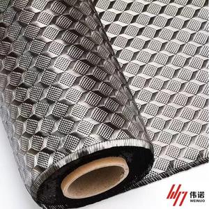 Низкая цена, высокое качество 3 К 240 г 3D узор Алмазный Узор углеродное волокно ткани для прочных и легких конструкций - Product Image 2