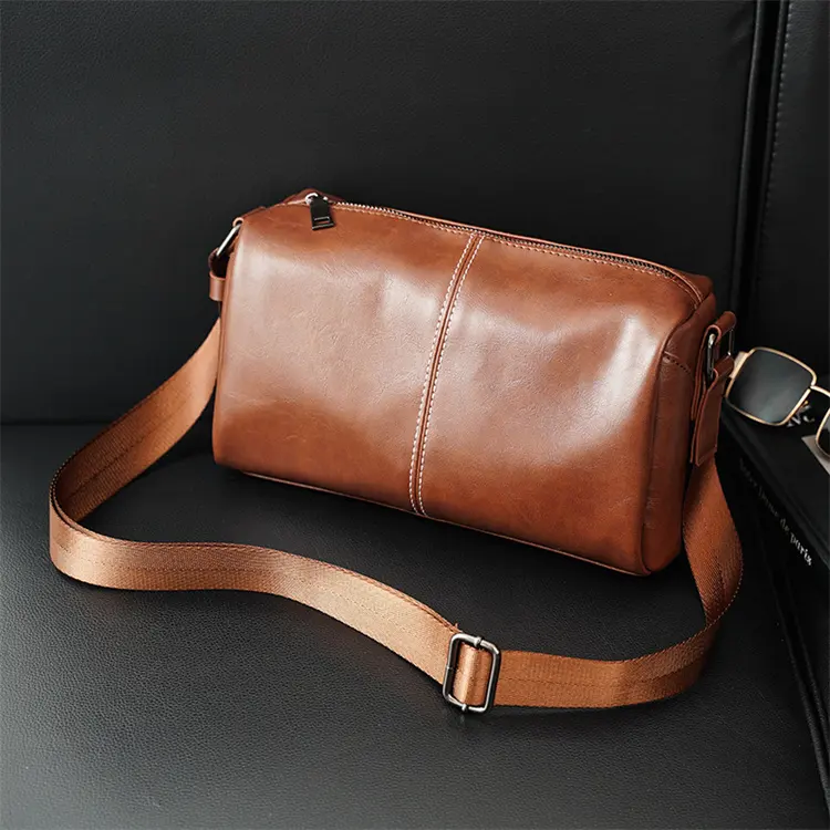 Neueste College PU Leder Reise Handy Cross Body Brust Cross Body Sling Schulter Umhängetasche Für Damen Herren Mädchen