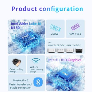 T8 Plus N150 Mini-Computer DDR5 Dual-Netzwerk-Port N5095 Prozessor Gaming Barebone-System Minipc - Product Image 2