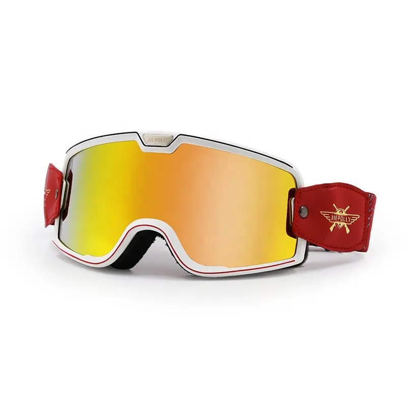 Jiepolly lunettes de moto personnalisées en plein air Mx Sport tout-terrain Atv lunettes de course de vélo de saleté lunettes de