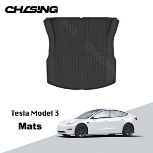 Kaliteli iç aksesuarları gövde <span class=keywords><strong>Mat</strong></span> arka koltuk Tesla modeli 3 Model3 için arka kapak araba paspaslar