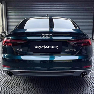 WRAPMASTER米国への送料無料1.52 * 18mペットバッキング超光沢メタリックミッドナイト車体ステッカービニールラップ