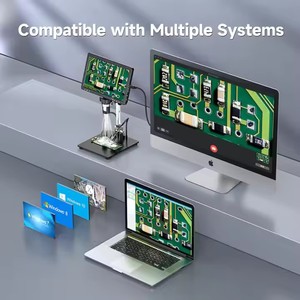 Microscopio Digital Max DM12 10,1 \ "HD IPS, 10 Luces LED, para soldar, LCD, compatible con PC/TV, para adultos, RoHS - Product Image 4