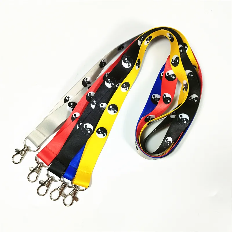 Llavero con cordón de poliéster para el cuello, accesorio personalizado de buena calidad, diseño largo, fabricante