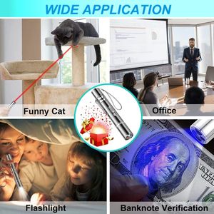 Tragbare USB-Taschenlampe 3 Led Laser-Pointer Stift Licht Katze Laser-Spielzeug Trainingswerkzeug Haustier-Laserlicht mit 5 Mustern - Product Image 4