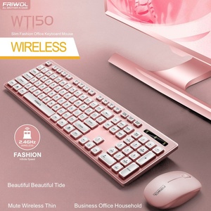 Combinación de teclado y ratón inalámbricos de tamaño completo de 2,4G Operación mecánica para computadora/computadora portátil/Windows/Mac con bastante clic - Product Image 4
