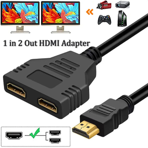 Cable adaptador bidireccional unidireccional HDMI one-in, divisor de dos salidas, Crossover, cable HD macho a hembra - Product Image 2