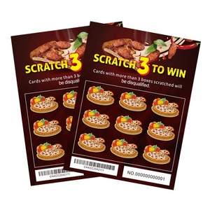 High Quality Full Color Customized Scratch off Cards Printing with <strong>Unique</strong> <strong>Codes</strong> - Product Image 2