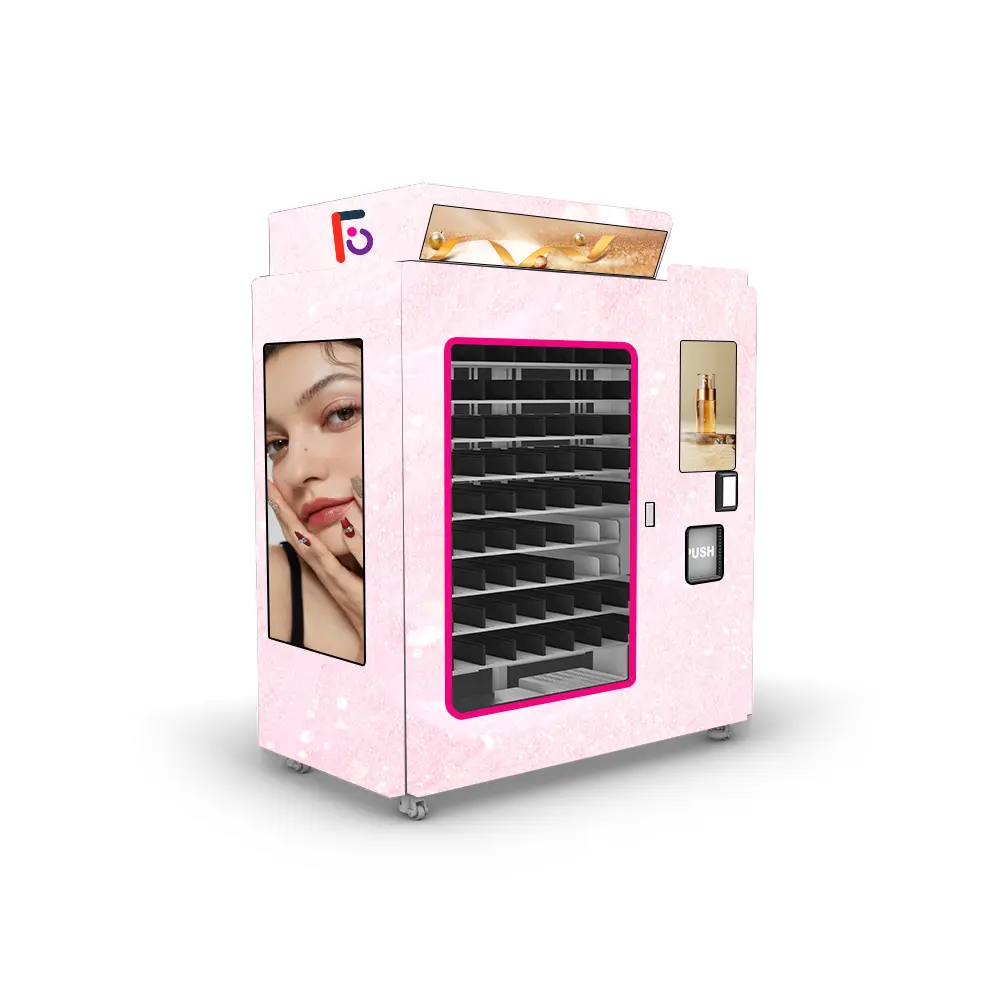 Máquina expendedora personalizada más vendida para maquillaje, productos de belleza, pelucas, pestañas, ropa, elevador