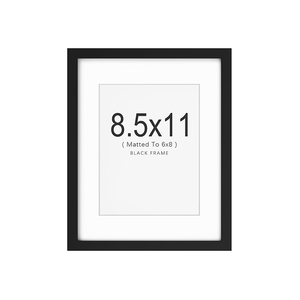 <strong>8</strong>.5x11 Plastic Picture <strong>Frame</strong> 6x8 with Mat or <strong>8</strong>.5x11 Without Mat Minimalist Style Photo <strong>Frame</strong> for Wall Mounting Display - Product Image 1