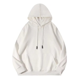 Hoodie kosong wanita murah, Sweatshirt Pullover cetakan Puff warna Murni kaus Hoodie untuk pria dan wanita - Product Image 4