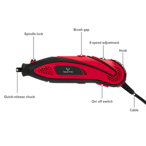 高品质200w Dremel旋转工具包多功能3.2毫米可变6速交流迷你磨床旋转工具带附件