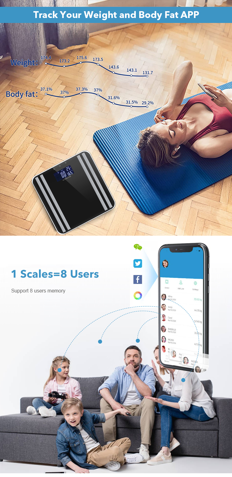 OEM/ODM New Product 180kg Home Battery Bathroom Electronic Scale Digital Weighing Digital Body Weight Scale