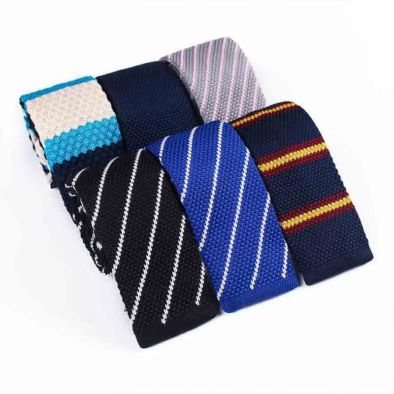 Corbata de punto de alta calidad para hombre granate y dorado de 5,5 CM de ancho para combinar con camisas