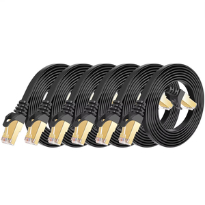 Cat7-Ethernet-Kabel 10FT Geschirmtes flaches Internet-Netzwerk Computer-Patchkabel Cat7-Hochgeschwindigkeits-LAN-Kabel für Router-Modem-Spiele - Product Image 1