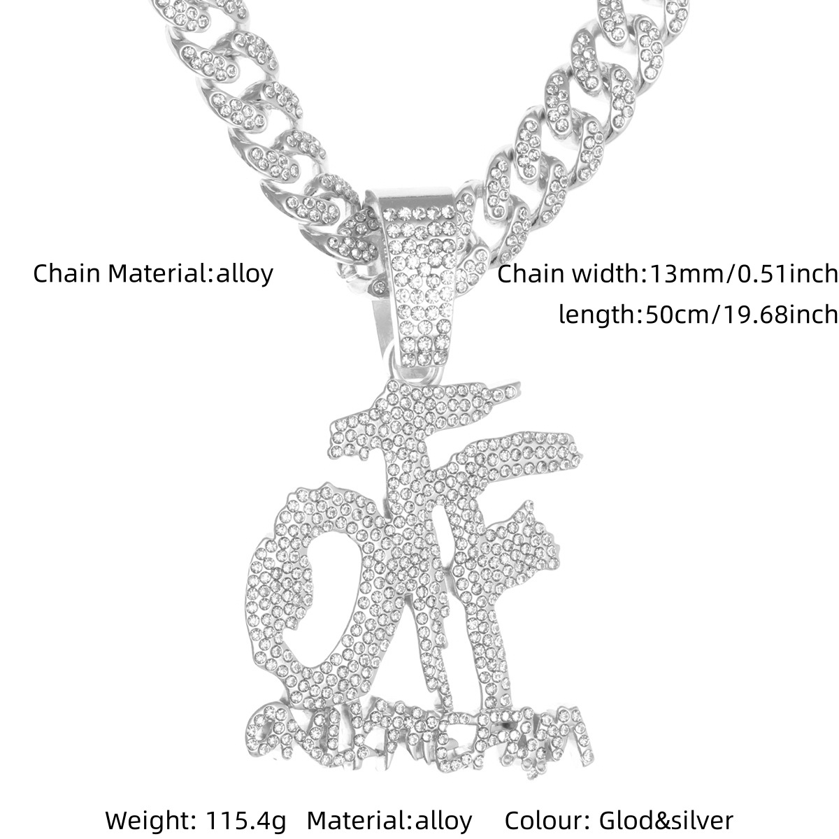 Collier pendentif lettre argentée