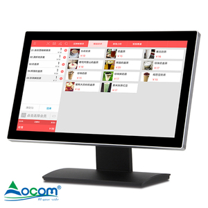 POS-1801 OCOM 18,5 дюймов Windows Pos машина цена алюминиевая база двойной экран все в одно касание Pos - Product Image 1