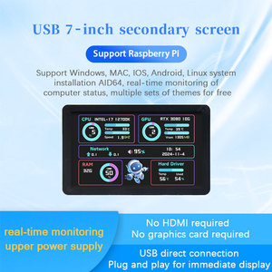 Der 7-Zoll-IPS-Touch-USB-Computer-Subbildschirm unterstützt das 7-Zoll-Display von Raspberry Pi, Windows, Android und anderen Systemen - Product Image 3