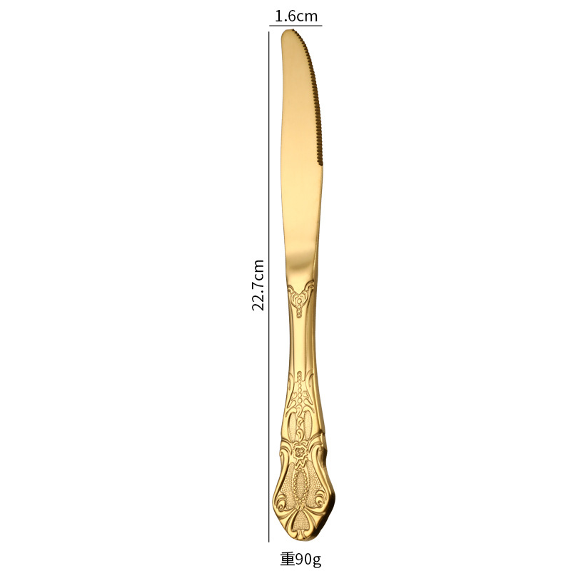 Golden dining knife