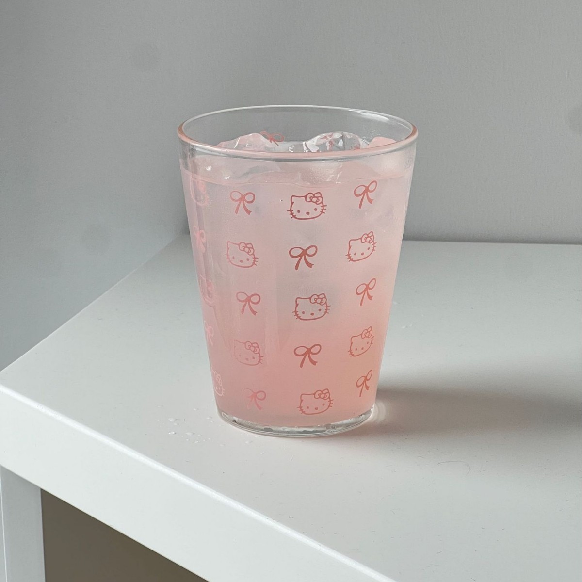 Clear Hello Kitty holding a cup-breakfast cup