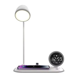 LAIMODA Customized Wireless Charger 3 in 1 <strong>Lamp</strong> Wireless Charger Magnetic Multi Functional Audio Clock With Display Screen - Product Image 4