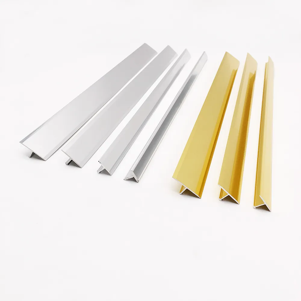 Floor Border Protection Metal T Shape Aluminum Tile Edge Trim Strip Standard Design Ceramic Extrusion Profile