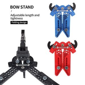 מתחם קשת Stand חץ וקשת וקשת חץ ציד נייד פלסטיק ציוד קשת איבר קלאמפ מחזיק מעמד בעיטת רגליים מתלה סוגר