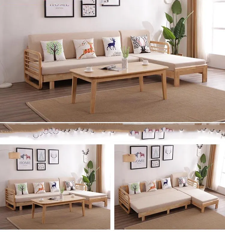 Canapé en lin de salon rembourré bon marché en gros ensemble de meubles bon marché canapé en bois classique moderne salon canapés