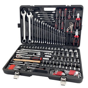129件套筒扳手套装手动工具套件工具套装，带六角Ke塑料盒1/4英寸、1/2英寸CRV扳手套装，带棘轮 - Product Image 3