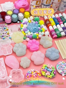 DIY手作りストレス解消クレイキット-学生と子供のためのユニセックスSquishyボール-創造的な自作の楽しいおもちゃ - Product Image 2