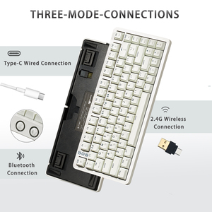 2023 nueva moda teclado inalámbrico RGB para juegos RGB retroiluminado personalizado 82 teclas Mini Teclado mecánico óptico para escritorio - Product Image 3