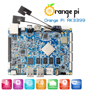 OPI RK3399 16GB EMMC Dual Core Cortex-A72 soporte Android 6,0 Orange Pi RK3399 12V2A AC a DC nosotros fuente de alimentación 2GB DDR3