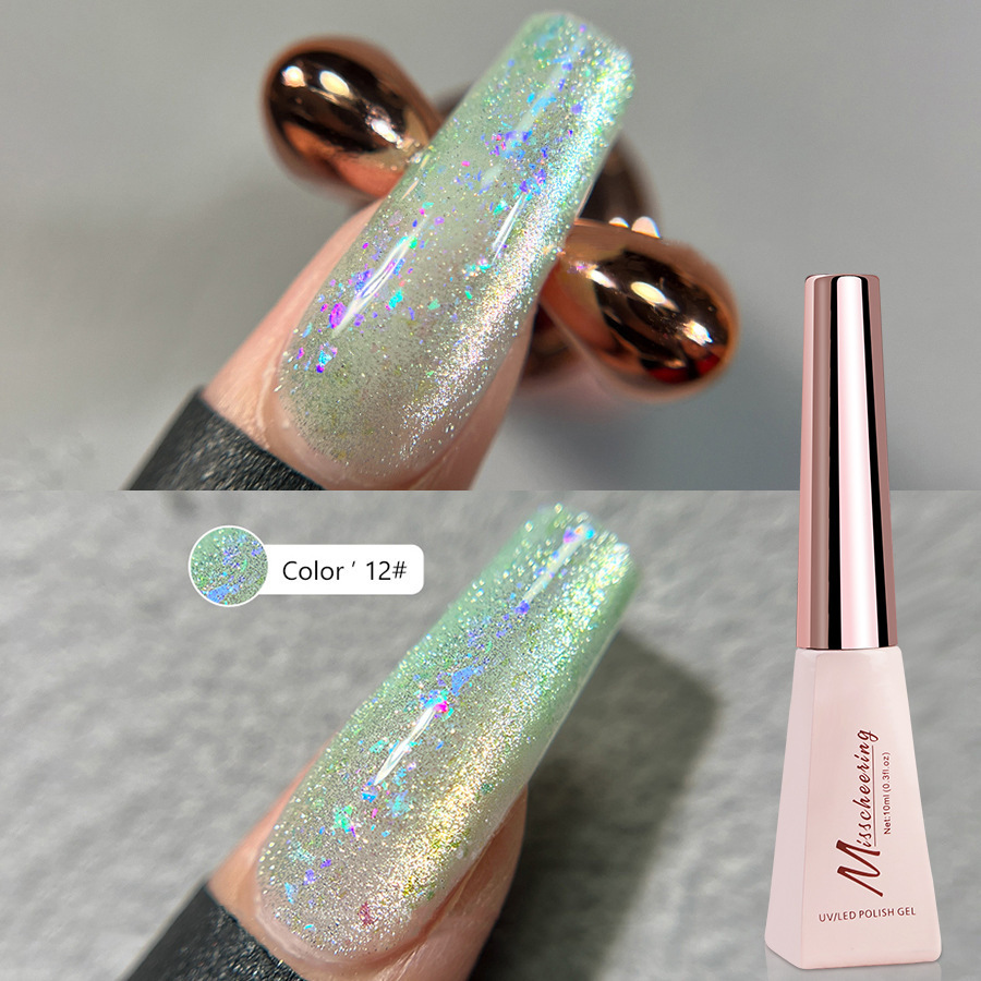 Crushed ice cat eye gel 12