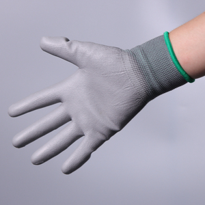 Economical Breathable Gray Polyurethane Palm Coated <strong>Gloves</strong> with Ultimate Flexibility