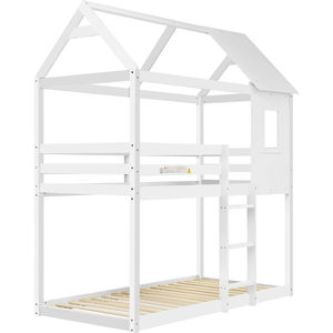 LM KIDS Trailer <strong>House</strong> 2 Bed Foldable <strong>Bunk</strong> Bed <strong>Bunk</strong> Bed Twin Over Full - Product Image 2