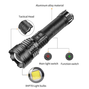 XHP70 1500 Lumen Doppelsc halter Taschenlampe Typ C Aufladen 30W Ultra Long Range Taschenlampe Speicher funktion Power Display Taschenlampe - Product Image 2
