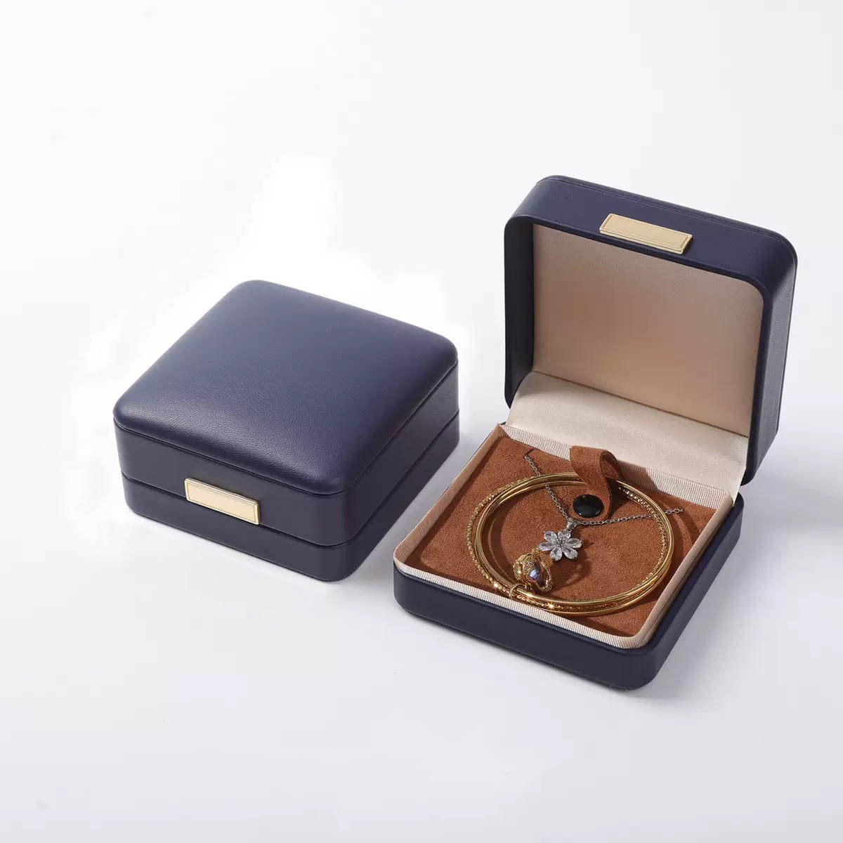Scatola per bracciale rigido blu scuro