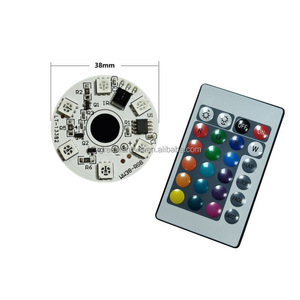38mm Diameter 6LEDs <strong>RGB</strong> <strong>LED</strong> Light Source for DIY Night Light With 24Keys Remote Control Round PCB <strong>RGB</strong> <strong>LED</strong> Chip Lamp Board - Product Image 1